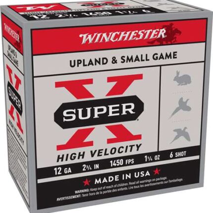WINCHESTER 12 GA 2-3/4" #6 SUPER-X HS HIGH VELOCITY 1-1/4 OZ 25 RD/BX 10 BX/CS