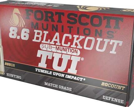 FORT SCOTT 8.6 BLACK OUT 285GR SUB SONIC 20RD BOX 10 BOXES PER CASE