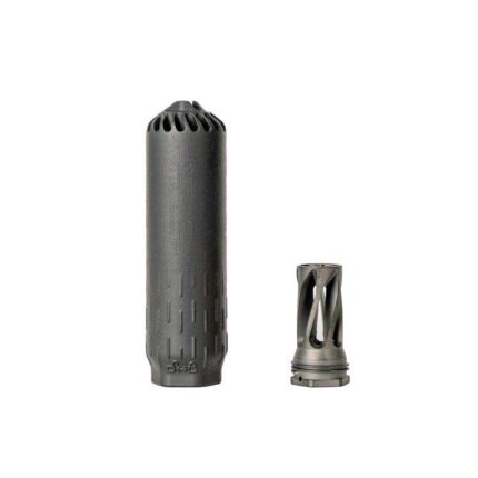 HUXWRX FLOW 6K 6MM + FLASH HIDER 5/8-24 TPI BLACK SUPPRESSOR