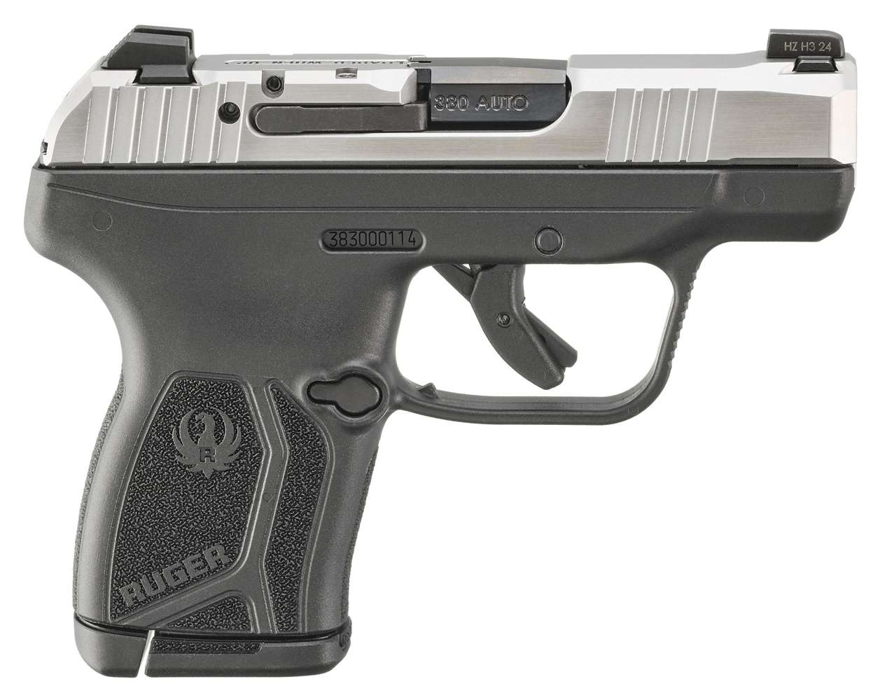 RUGER LCP MAX CALI 380ACP PISTOL 2.8" BBL STS/BLACK 1-10RD MAG CA COMPLIANT