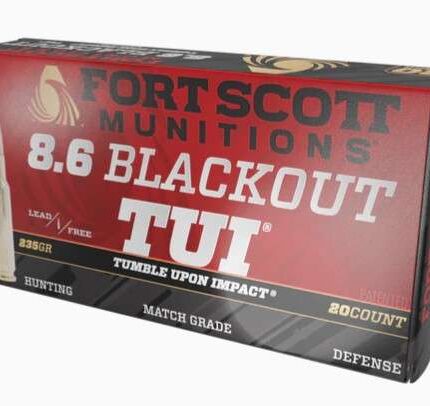 FORT SCOTT 8.6 BLACK OUT 235GR SUPER SONIC SOLID COPPER TUI 20RD BOX 10 BOXES PER CASE