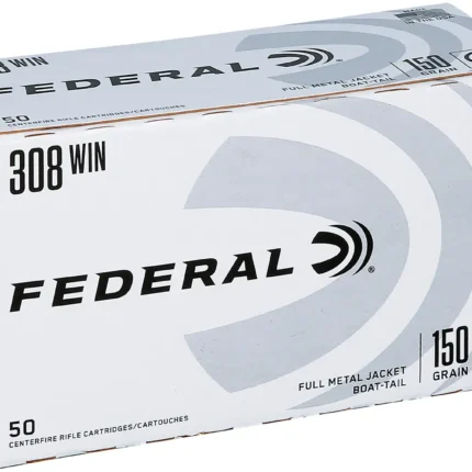 FEDERAL 308 WIN 150GR FMJ-BT 50RD/BX 5BX/CS