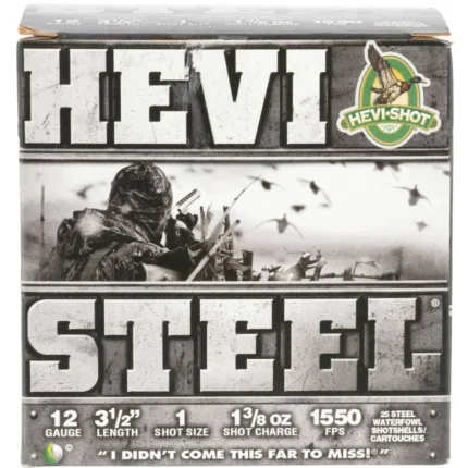 HEVI-SHOT HEVI-STEEL 12GA 3-1/2IN 1-3/8OZ #1 25 RD/BX 10 BX/CS