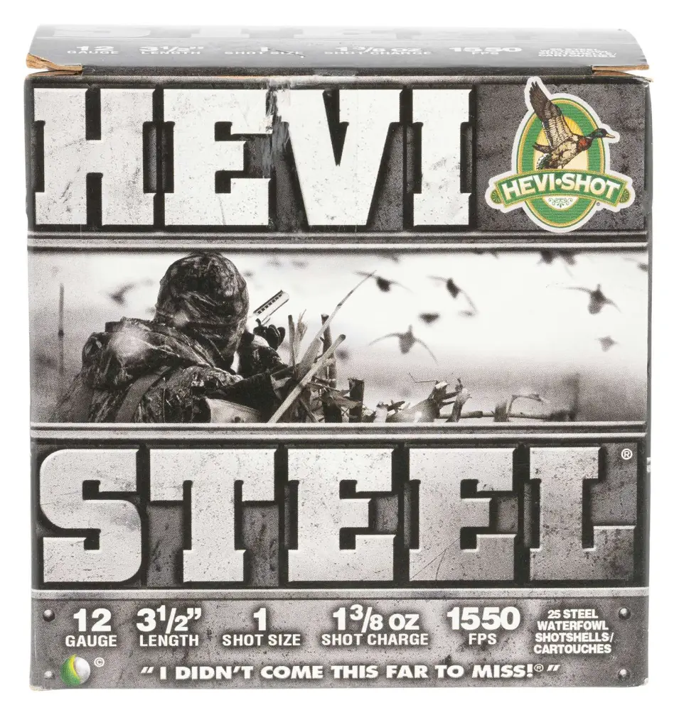HEVI-SHOT HEVI-STEEL 12GA 3-1/2IN 1-3/8OZ #1 25 RD/BX 10 BX/CS