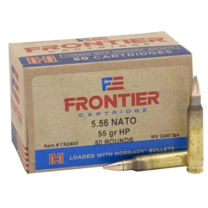 FRONTIER® 5.56 NATO 55 GR HOLLOW POINT MATCH™ (50 - ORIENTED) 50RD/BX 10BX/CS