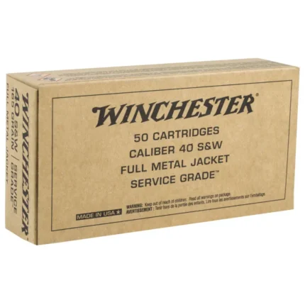 WINCHESTER SERVICE GRADE 40SW 165G FMJ 50RD BX 500RD CASE