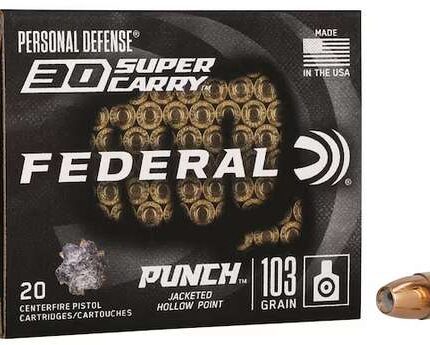 FEDERAL 30 SUPER CARRY 103GR PUNCH HP 20 RD/BX 10 BX/CS