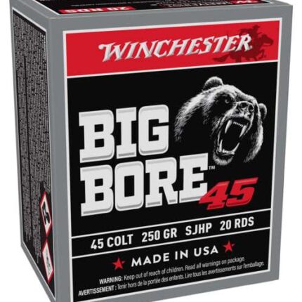 WINCHESTER BIG BORE 45COLT 250G JSP 20RD BX 200RD CS