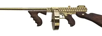 THOMPS 1927A1 DELUXE 45ACP RFL GOLD TIGER STRP