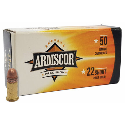 ARMSCOR AMMO 22SHORT 29GR COPPER PLATE 50/100