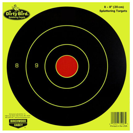 BC DIRTY BIRD YELLOW 8 BULLS-EYE TGT 50PK