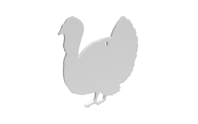 B/C AR500 3/8" SILHOUETTE TURKEY WHT