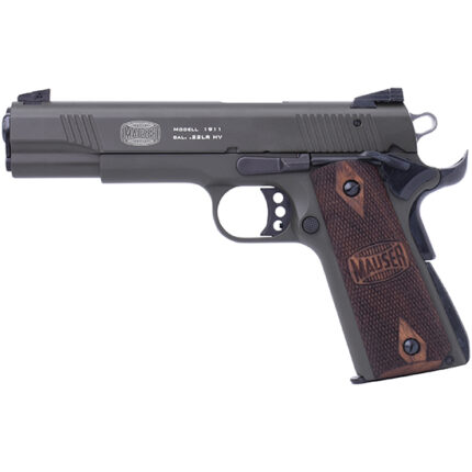 BLG MAUSER 1911 22LR 5 ODG WALNUT LOGO GRIP