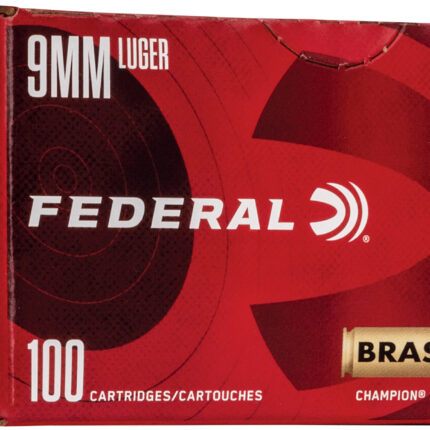 FED CHAMPION BRASS CASE 9MM 115GR FMJ 100/5