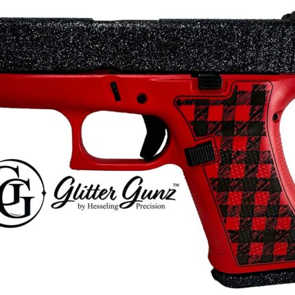 GLOCK 43X 9MM BUFFALO PLAID GLITTER GUNZ