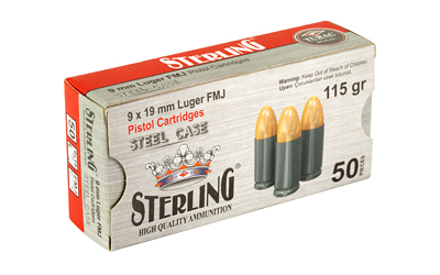 STERLING 9MM 115GR FMJ STEEL 50/1500 - Image 2