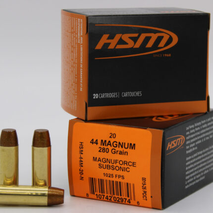 HSM SUBSONIC 44MAG HITEK 280GR HCFN 20/20