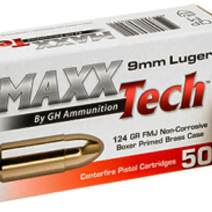 MAXX 9MM 124GR FMJ BRASS 50/10