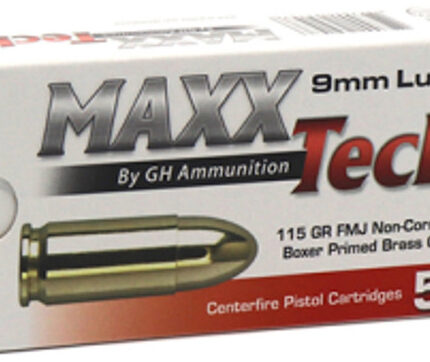 MAXX 9MM 115GR FMJ BRASS 50/10
