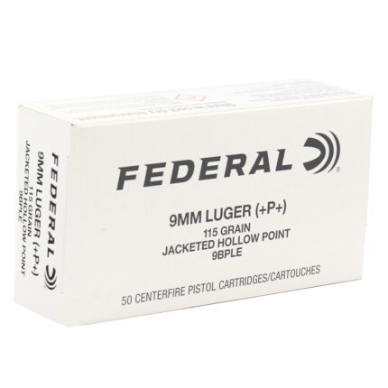 FEDERAL CLASSIC HI SHOK 9MM+P+ 115GR JHP 50RD BX 1000RD CASE