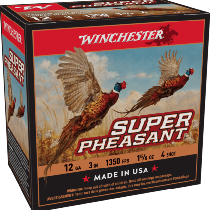 WINCHESTER SUPER PHEASANT MAGNUM H.V. 12GA 3" #4 1-5/8" 25RD BX 250RD CASE