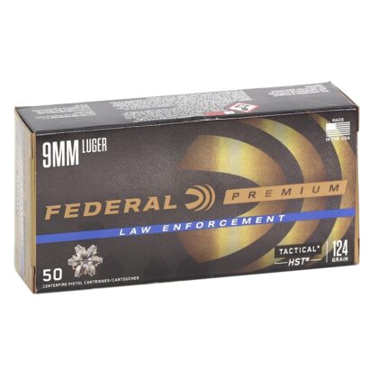 FEDERAL PREM 9MM 124GR HST JHP 50RD BX 1000RD CASE