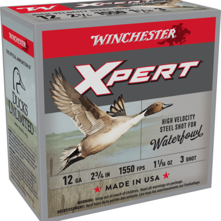 WINCHESTER SUPER X XPERT HV 12GA 23/4 #3 25RD BX 250RD CASE