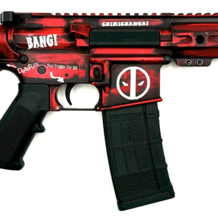 ZEUS ARMS AETHER DEADPOOL 5.56 PISTOL 7.5" RED/BLK SBA3 BRACE 1-30RD MAG