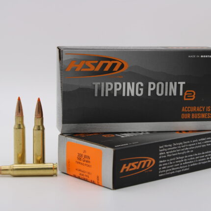 HSM AMMUNITION 308 WIN 165GR TIPPING PT 20RD BOX 25 BOXES PER CASE