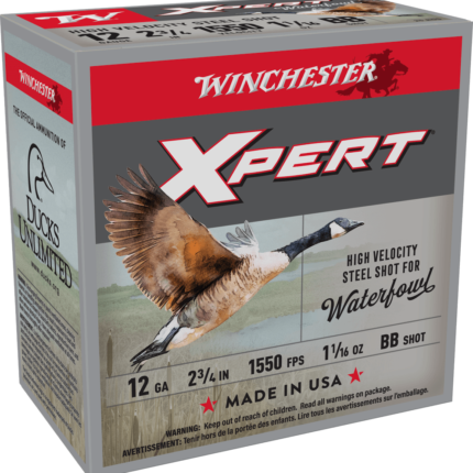 WINCHESTER SUPER X XPERT 12 GA 2-3/4" BB HV STEEL  1-1/16 OZ 25 RD/BX 10 BX/CS