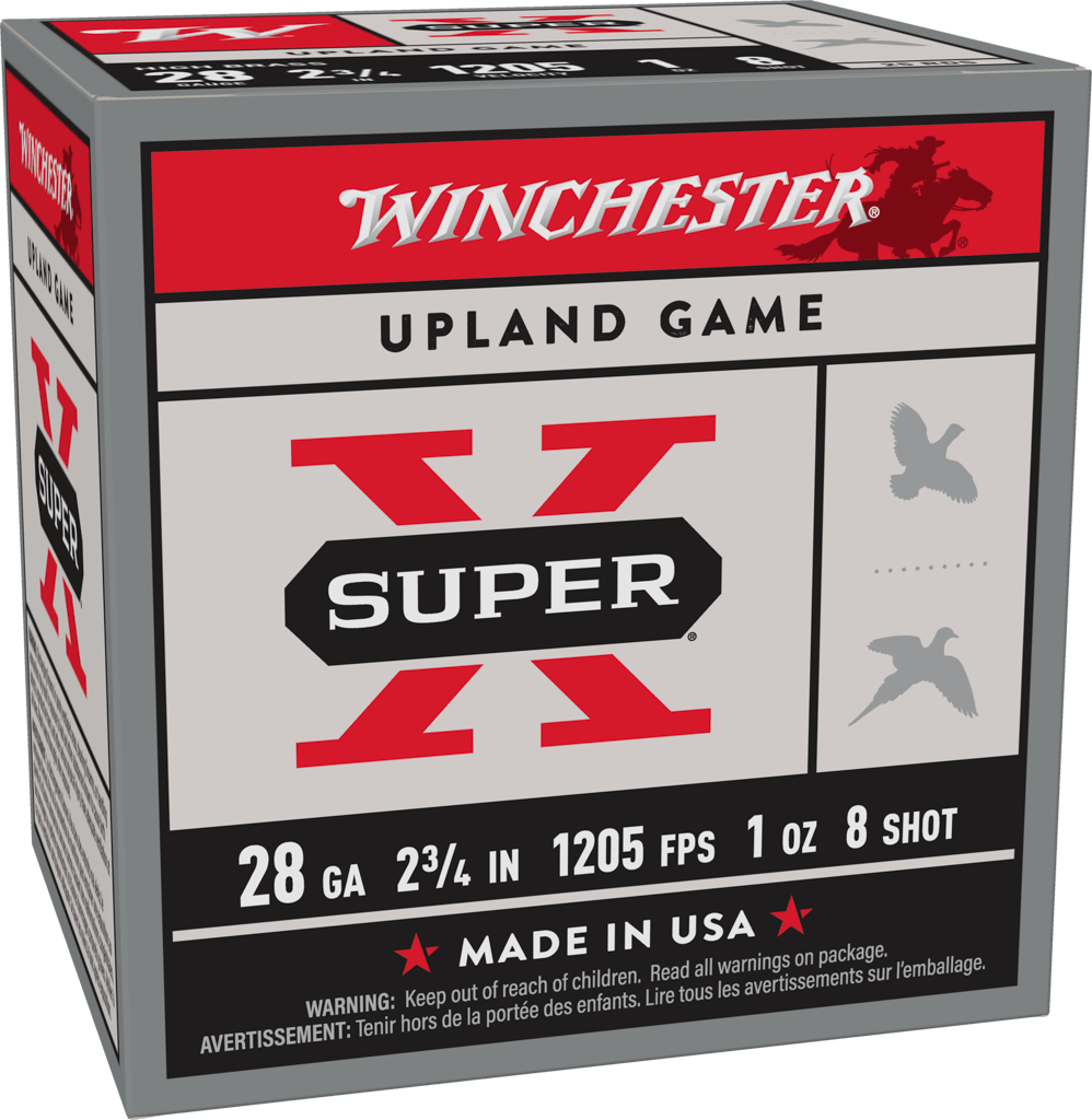 WINCHESTER 28 GA 2-3/4" #8 SUPER-X UPLAND HB 1 OZ 25 RD/BX 10 BX/CS