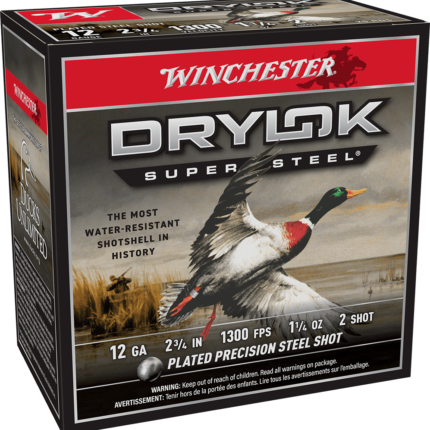 WINCHESTER DRYLOK SUPER STEEL 12 GA 2-3/4" #2  1-1/4 OZ 25 RD/BX 10 BX/CS