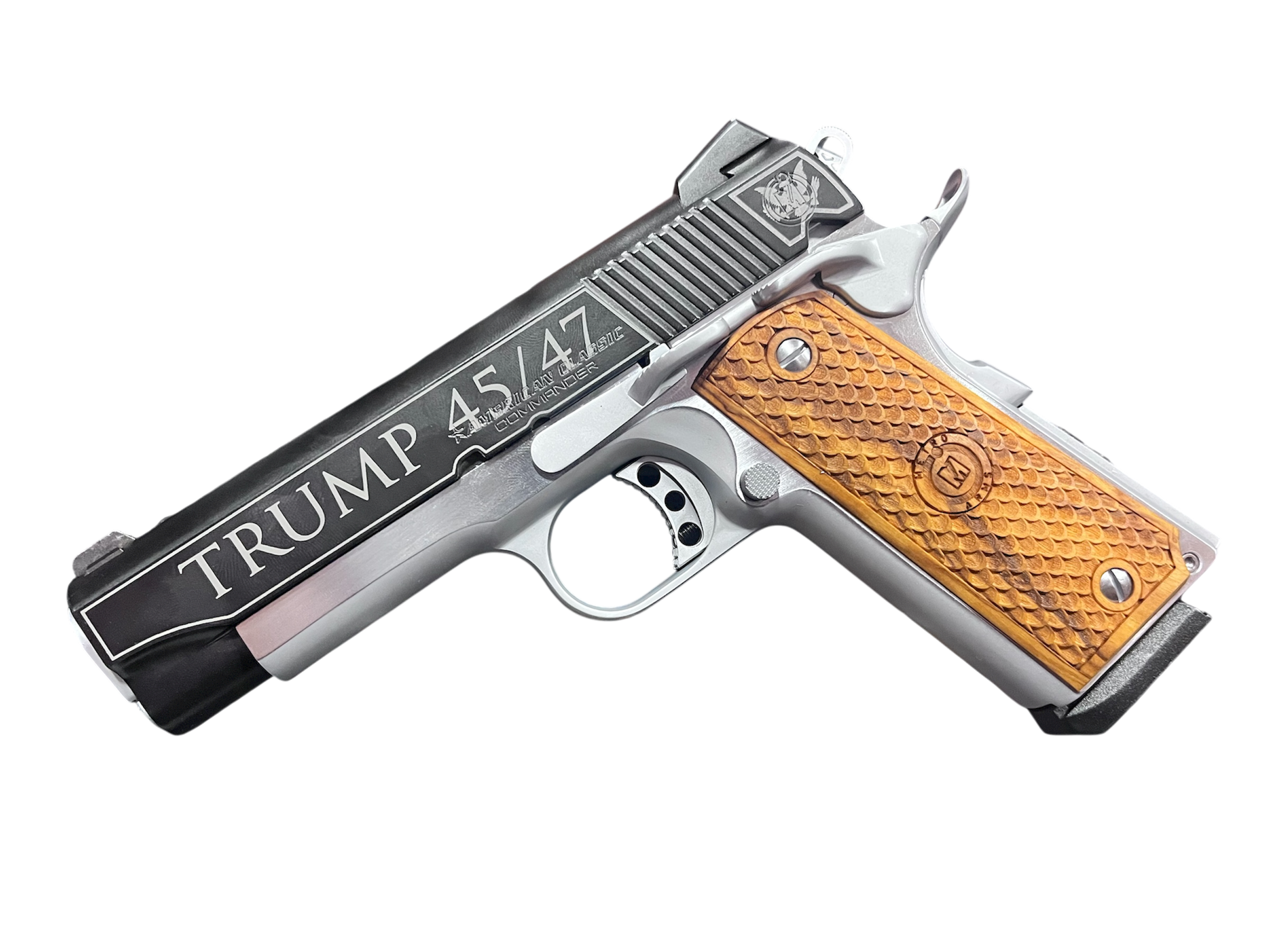 AMERICAN CLASSIC COMMANDER 1911 9MM 4.25" TRUMP 45/47 CHROM/BLACK 9RD