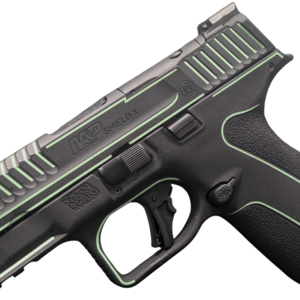 SMITH & WESSON M&P 9 SHIELD X NTS BLACK/LIME GREEN PISTOL 3.6" N.S. 1-13RD, 1-15RD MAG
