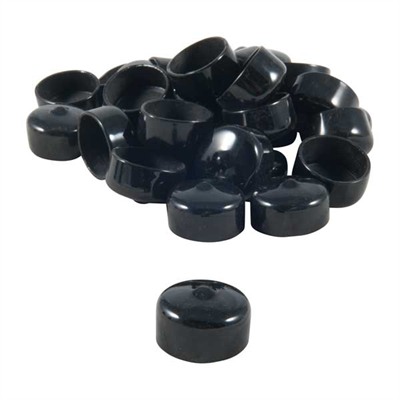 1'' (2.5CM) BLACK VINYL TUBE CAP 100 PACK