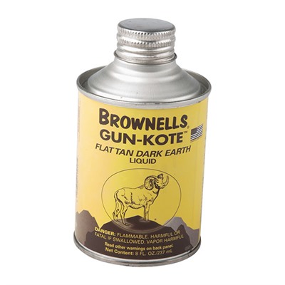 GUN-KOTE OVEN CURE GUN FINISH, 8OZ, FLAT TAN DARK EARTH