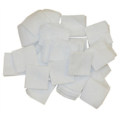 SQUARE COTTON PATCHES, .875'', .17 CALIBER, 1000 PACK