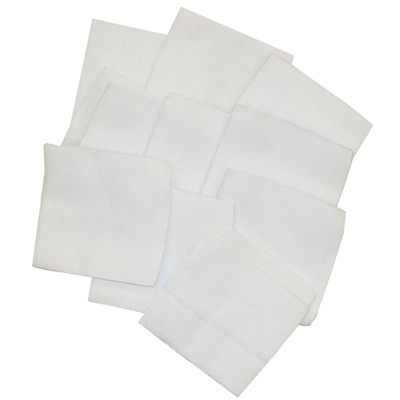 SQUARE COTTON PATCHES, 3'', 16/12 GAUGE, 1000 PACK