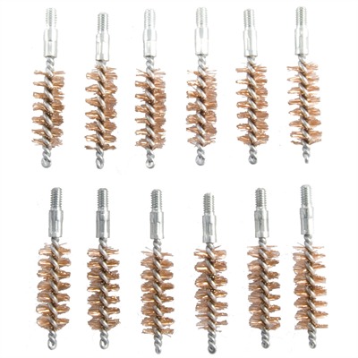 DOUBLE-TUFF BRONZE PISTOL BRUSH 10MM/40 CALIBER 12 PACK