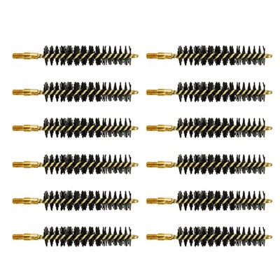 HEAVY WEIGHT NYLON RIFLE BRUSH 44/45 CALIBER 12 PACK
