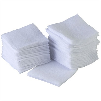 SQUARE COTTON FLANNEL PATCHES, 1.75'', 7MM/9MM, 100 PACK