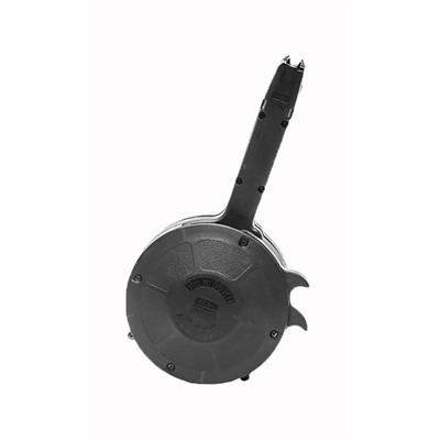 50RD DRUM MAGAZINE 9MM BLACK POLYMER FOR GLOCK~ 17, 19, 26