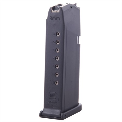 MAGAZINE 9MM LUGER 10RD FOR GLOCK 19 BLACK 1/PACK
