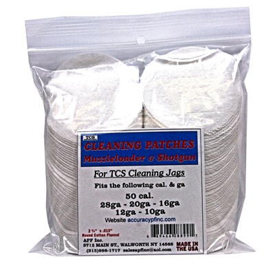 TCS CLEANING PATCHES 50 CALIBER MUZZLELOADER-12 GAUGE
