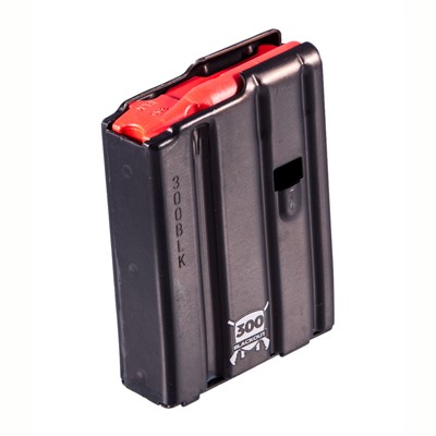 AR-15 300 BLK ALUMINUM MAGAZINE W/ RED FOLLOWER 10 RD