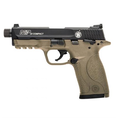 M&P22 COMPACT 22 LR 3.3â THREADED BBL (2)10RD MAGS FDE
