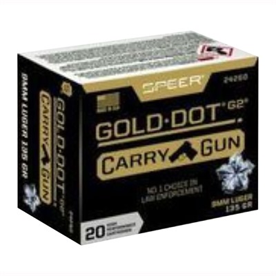 9MM LUGER 135GR JACKETED HOLLOW POINT 20/BOX