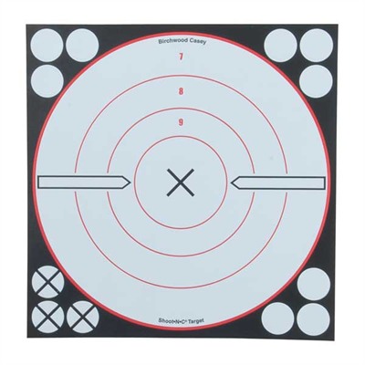SHOOT-N-C 8'' BULLS-EYE TARGET (6 PACK)