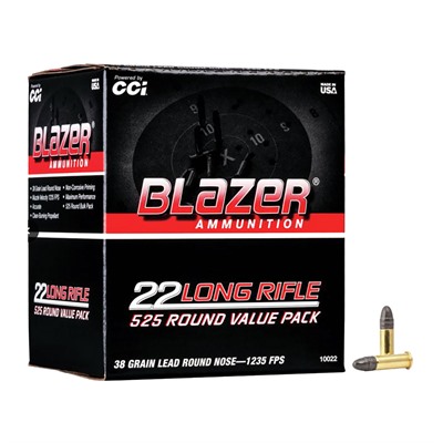 22 LONG RIFLE 38GR LEAD ROUND NOSE 525/BOX