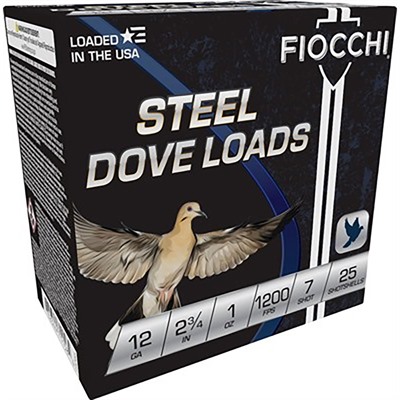 STEEL DOVE & QUAIL 12 GAUGE 2-3/4'' 1-1/8OZ #7 SHOT 25/BOX
